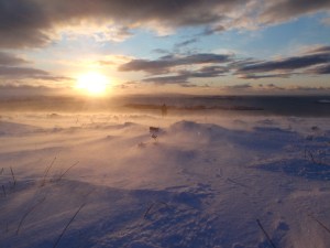 Looking out to the Summer Isles through the spindrift